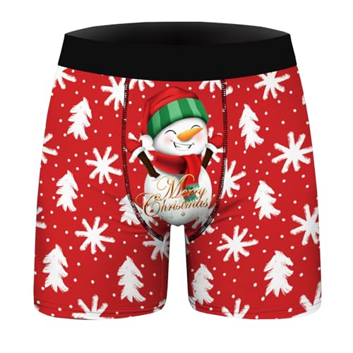 Celucke Herren Boxershorts Weihnachten Lustige Bunte Unterhosen Männer Unterwäsche Trunks bequemer Sitz Pants Sports Weinachten Kostüm Casual Sports Boxershorts mit Eng Anliegender Nachtwäsche von Celucke