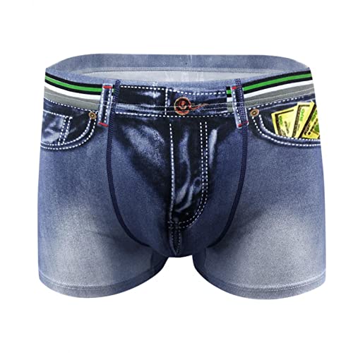 Celucke Herren Briefs Heißer Nylon-Stretch-Denim 3D-Druck Männer Gezeiten männlichen Boxershorts Celucke Herren Briefs Heißer Nylon-Stretch-Denim 3D-Druck Männer Gezeiten männlichen Boxershorts von Celucke