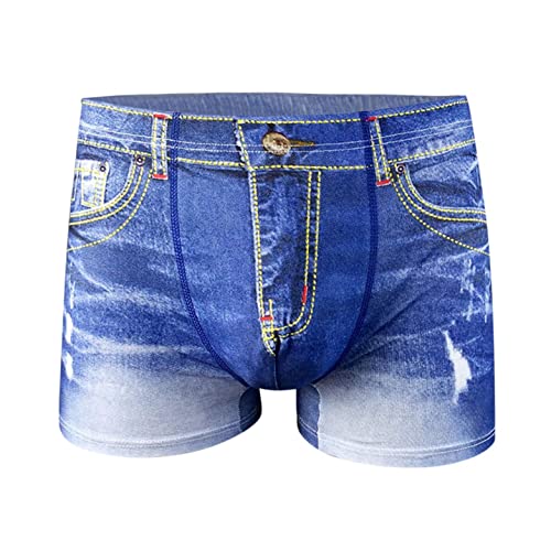 Celucke Herren Briefs Heißer Nylon-Stretch-Denim 3D-Druck Männer Gezeiten männlichen Boxershorts von Celucke