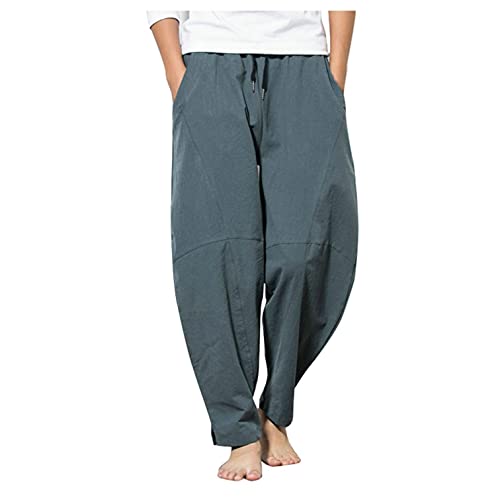 Celucke Herren Haremshose Mode,Männer Aladinhose Pluderhose Yoga Goa Hosen Sarouel Baggy Freizeithose von Celucke