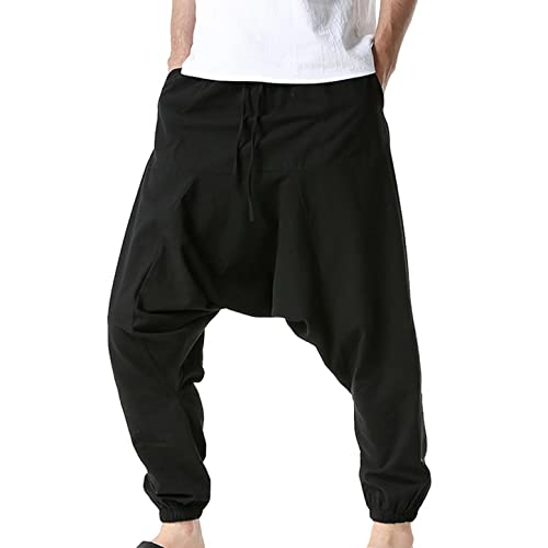 Celucke Herren Haremshose Pumphose Aladinhose Pluderhose Yoga Goa Sarouel Baggy Freizeithose Singharaja Herren von Celucke