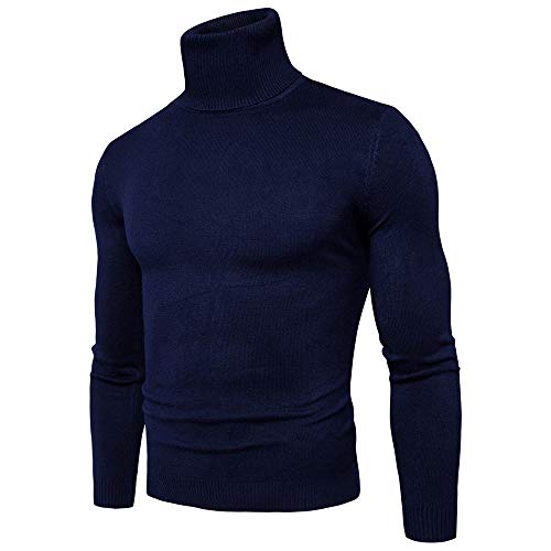 Celucke Herren Rollkragenpullover in Muskelshirt-Form,Strickpullover Slim Fit Rollkragen Pullover Winter Warme Sweatshirt von Celucke