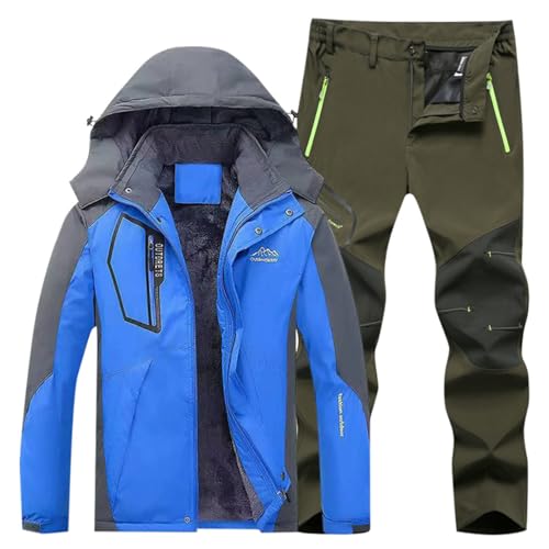 Celucke Herren Skianzug Ski Jacke und Hose Set Winddichte Wasserdichte Schneeanzug Snowboard Jacke Hose Skikleidung Für Männer Skisuit Zweiteiliger Ski 2 Teilig Set von Celucke