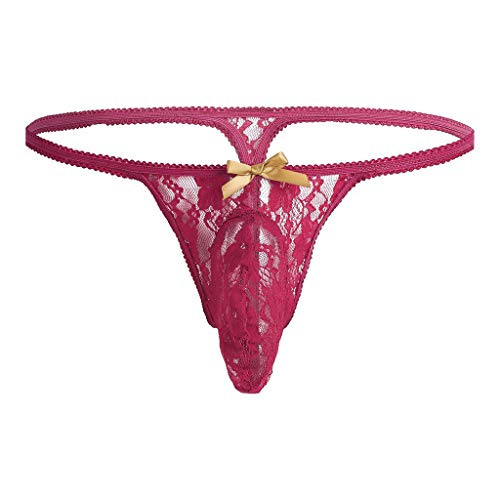 Celucke Herren Spitzen String Tanga Sissy Slips Höschen Mini Sexy G-String Dessous Unterwäsche Low Rise Erotik Reizwäsche Unterhose Celucke Herren Spitzen String Tanga Sissy Slips Höschen Mini Sexy G-String Dessous Unterwäsche Low Rise Erotik Reizwäsche Unterhose von Celucke