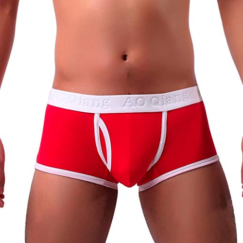 Celucke Herren Unterwäsche, Männer Solide Atmen Unterhosen Niedrigtaille Weich kleine Dreieckshose von Celucke