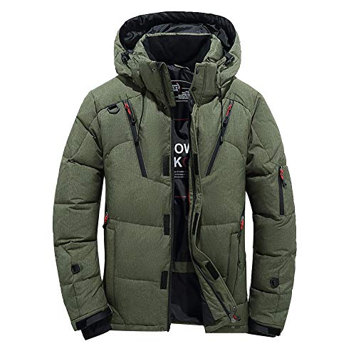 Celucke Herren Winterjacke Warme Dicke Winter Parka,Männer Daunenparka Mode Kapuzenjacke Hoodie Wattierte Jacke von Celucke