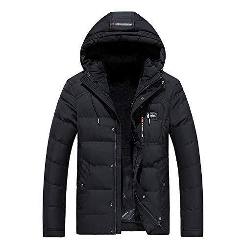 Celucke Herren Winterjacke mit Kapuze Warme Gefüttert Baumwolle Parka,Männer Dicke Wintermantel Steppjacke Kapuzenjacke von Celucke