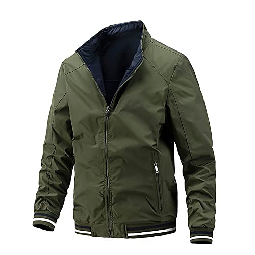 Celucke Jacken Herren Wendejacke Übergangsjacke Softshelljacke Herbst Und Winter Lässig Freizeitjacke Mäntel Auf Beiden Seiten Tragen von Celucke