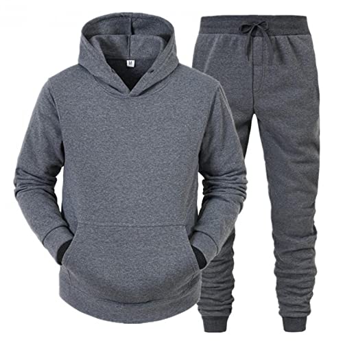 Celucke Jogginganzug Herren Kapuzenpullover Trainingsanzug Hoodie mit Kapuze Freizeitanzug Winter Sweatshirt Anzug Casual Sportbekleidung Set von Celucke
