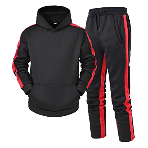 Celucke Jogginganzug Herren Kapuzenpullover Trainingsanzug Hoodie mit Kapuze Freizeitanzug Winter Sweatshirt Anzug Casual Sportbekleidung Set von Celucke