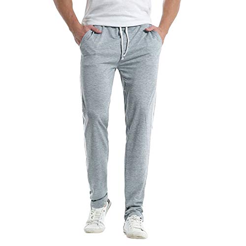 Celucke Jogginghose Herren mit seitliche Streifen,Männer Freizeithosen Elastische Baumwolle Bequem von Celucke