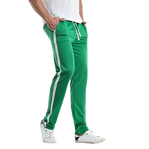 Celucke Jogginghose Herren mit seitliche Streifen,Männer Freizeithosen Elastische Baumwolle Bequem von Celucke