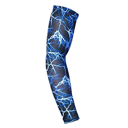 Celucke Kompression Ärmlinge Arm Sleeves Armwärmer Armstulpen Sonnenschutz Rutschfest Atmungsaktives Basketball Volleyball Radsport Sport Golf Damen Herren Jungen Coole Print M-XL 1eins von Celucke