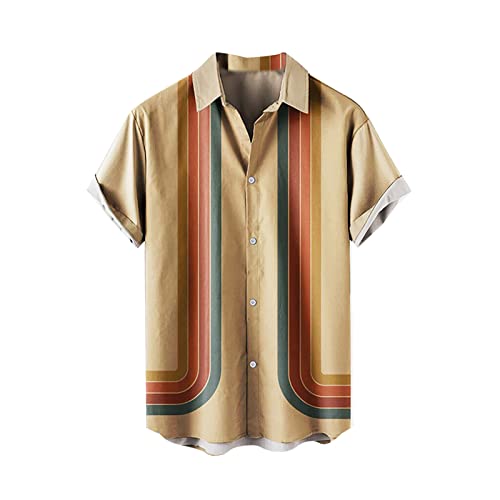 Celucke Kurzarmhemd Herren Sommer Hemd Kurzarm Regular fit Sommer Casual Hemden Leichte Atmungsaktive Bequem Sommerhemden Loose Shirt Freizeithemd von Celucke
