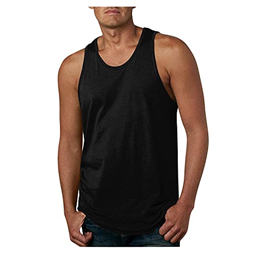 Celucke Lässiges Trägershirts Herren Tank Tops Print Tanktops Männer Tankshirt Fitness Muskelshirts Unterhemden Sommer Strand Sport Jogging Slim Fit (Schwarz,XL) von Celucke