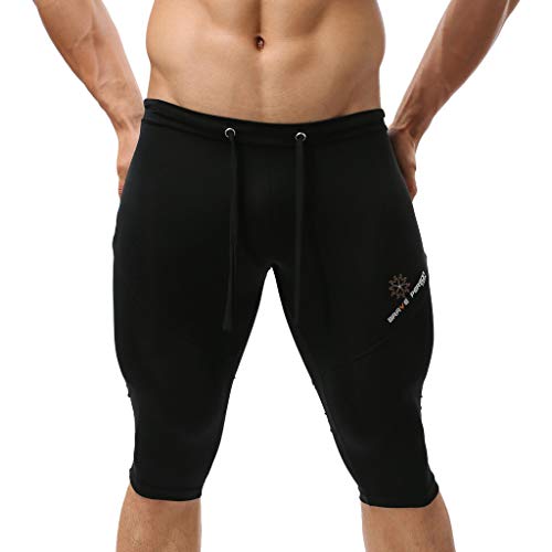 Celucke Lange Badehose Herren Schwimmhose Männer Jammer mit Kordelzug, Kurze Badeshorts Schwimmshorts Swim Boxers Schnelltrocknend Badepants Boxerbadehose Sommer Shorts von Celucke