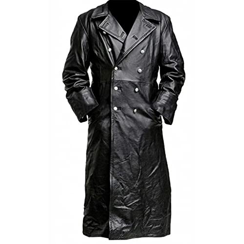Celucke Lange Mantel Herren Ledermantel Kunstleder Lederjacke Gothic Mittelalter Halloween-Kostüm Vampirjäger Bikerjacke Winterjacke 3XL Celucke Lange Mantel Herren Ledermantel Kunstleder Lederjacke Gothic Mittelalter Halloween-Kostüm Vampirjäger Bikerjacke Winterjacke 3XL von Celucke