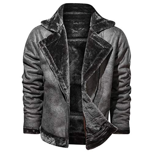 Celucke Lederjacke Herren Bikerjacke Kunstleder Bomberjacke mit Sweat-Kapuze, Männer Winterjacke Kapuzenjacke Vintage Übergangsjacke Steppjacke (Gelb, XXL) von Celucke