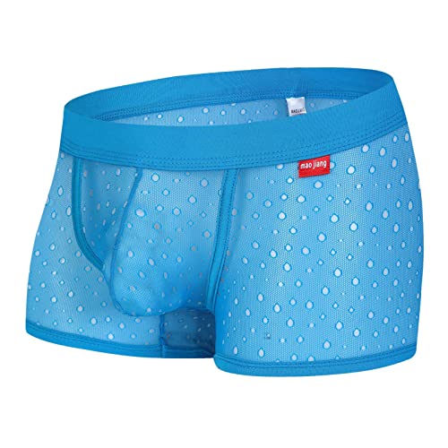 Celucke Mesh Boxershorts Herren Sexy Unterwäsche Männer Fischnetz Durchsichtige Unterhose Panty Transparent Retroshorts Basic Netz Trunks Unterhosen von Celucke