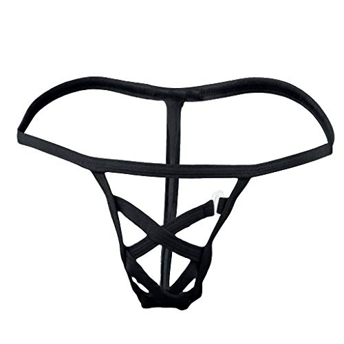 Celucke Mesh-Tanga T-Hose Herren Sexy String Unterwäsche Slips Bikini Dessous Thongs T-Rücken Unterhosen G-String von Celucke