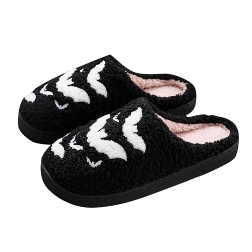 Celucke Plüsch Hausschuhe Damen Winter Warme Gefütterte Halloween Kürbis Pantoffeln mit Rutschfester Sohle Kuscheliger Slipper Cartoon Druck Geschlossene Filzpantoffeln Indoor Hauspantoffeln Celucke Plüsch Hausschuhe Damen Winter Warme Gefütterte Halloween Kürbis Pantoffeln mit Rutschfester Sohle Kuscheliger Slipper Cartoon Druck Geschlossene Filzpantoffeln Indoor Hauspantoffeln von Celucke
