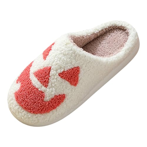 Celucke Plüsch Hausschuhe Damen Winter Warme Gefütterte Halloween Kürbis Pantoffeln mit Rutschfester Sohle Kuscheliger Slipper Cartoon Druck Geschlossene Filzpantoffeln Indoor Hauspantoffeln Celucke Plüsch Hausschuhe Damen Winter Warme Gefütterte Halloween Kürbis Pantoffeln mit Rutschfester Sohle Kuscheliger Slipper Cartoon Druck Geschlossene Filzpantoffeln Indoor Hauspantoffeln von Celucke