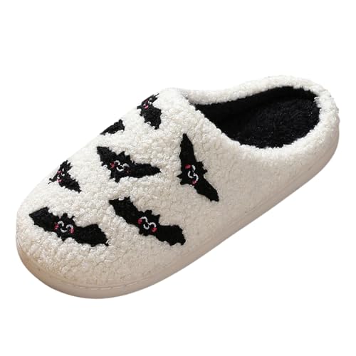 Celucke Plüsch Hausschuhe Damen Winter Warme Gefütterte Halloween Kürbis Pantoffeln mit Rutschfester Sohle Kuscheliger Slipper Cartoon Druck Geschlossene Filzpantoffeln Indoor Hauspantoffeln Celucke Plüsch Hausschuhe Damen Winter Warme Gefütterte Halloween Kürbis Pantoffeln mit Rutschfester Sohle Kuscheliger Slipper Cartoon Druck Geschlossene Filzpantoffeln Indoor Hauspantoffeln von Celucke