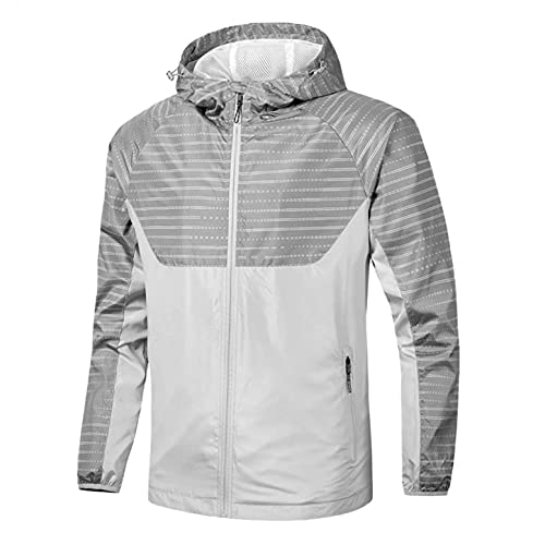 Celucke Regenjacke Herren Wasserdicht Hardshelljacke Leicht Atmungsaktiv Regenmantel Dünne Übergangsjacke Outdoor Winddicht Strickjacke Mit Kapuze von Celucke