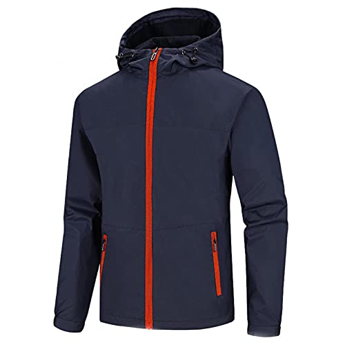 Celucke Regenjacke Herren Wasserdicht Hardshelljacke Leicht Atmungsaktiv Regenmantel Dünne Übergangsjacke Outdoor Winddicht Strickjacke Mit Kapuze von Celucke