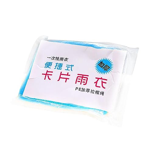 Celucke Regenponcho Einweg Kartenregenmantel Einweg Transparent Regencape Druckvakuum Praktischer Regenumhang Wasserdicht Dicker Rafting-Reisebedarf FüR Erwachsene Kinder Freien Fahrrad von Celucke