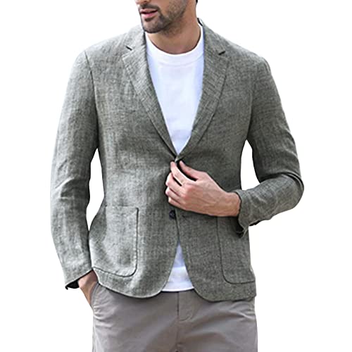 Celucke Sakko Herren Revers Blazer Männer Einfarbige Freizeit Business Anzugjacke Business Formale Hochzeit Stretch Jacke mit zwei Taschen von Celucke