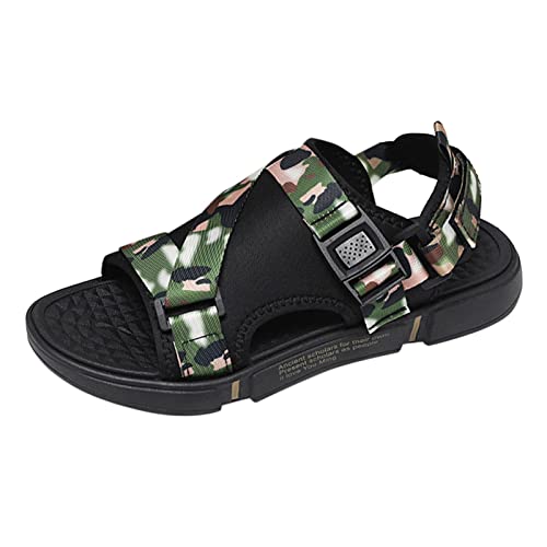 Celucke Sandalen Herren Camouflage Sandaletten Romanschuhe Outdoor Rutschfest Flache Schuhe Bequeme Leicht Atmungsaktiv Weicher Sohle Freizeitschuhe von Celucke