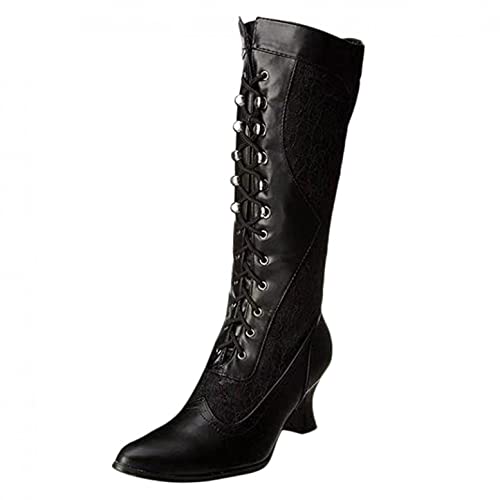 Celucke Schnürstiefel Damen Hohe Stiefeletten High Heels Stiefel Blockabsatz Elegant Winterstiefel Winterschuhe Mode mit Spitze Langschaft Boots Celucke Schnürstiefel Damen Hohe Stiefeletten High Heels Stiefel Blockabsatz Elegant Winterstiefel Winterschuhe Mode mit Spitze Langschaft Boots von Celucke