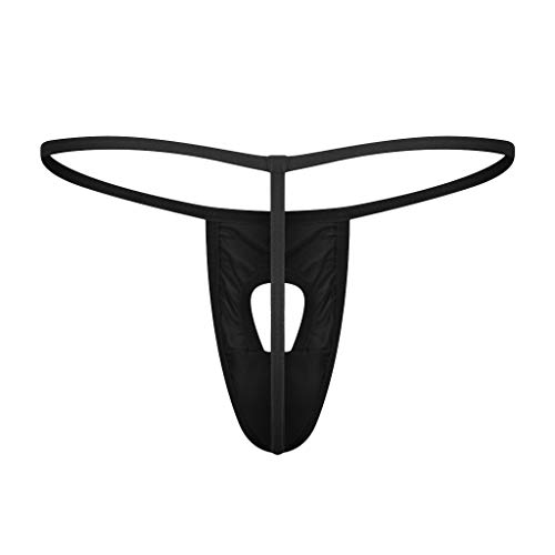 Celucke Sexy String Tanga Herren Einfarbig Unterwäsche G-String Unterhose Männer Funktionsunterwäsche Low Rise Slips Underwear Erotisch Mini Thong Briefs von Celucke