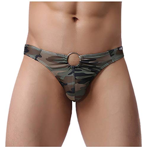 Celucke Slips Herren Tangas Camouflage Reizwäsche Männer Unterwäsche Erotische Wäsche Reizwäsche Dessous Bikini Strings Höschen (A - Camouflage, XL) von Celucke