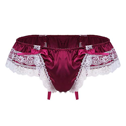 Celucke Spitze G-String Herren Sissy Slips Unterwäsche Höschen Slip Mini String Sexy Spitzen Bikini Briefs Transparent mit Bowknot Low Rise Erotik Reizwäsche Celucke Spitze G-String Herren Sissy Slips Unterwäsche Höschen Slip Mini String Sexy Spitzen Bikini Briefs Transparent mit Bowknot Low Rise Erotik Reizwäsche von Celucke