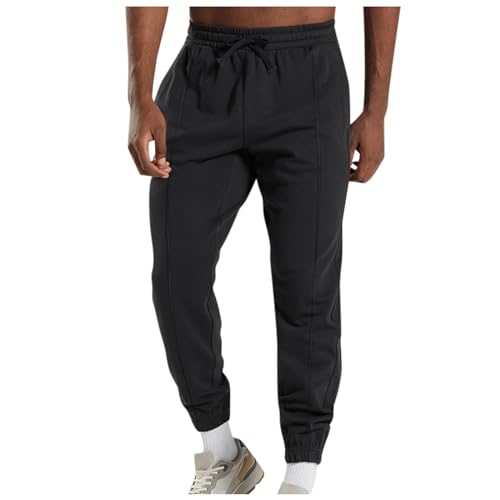 Celucke Sporthose Herren Lang Breite Baggy Sweatpants Baumwolle Wanderhose Stretch Mittelhohe Taille Freizeithose Trainingshose Mit Taschen Jogging Hose Street Joggpants Sportbekleidung Jungen von Celucke