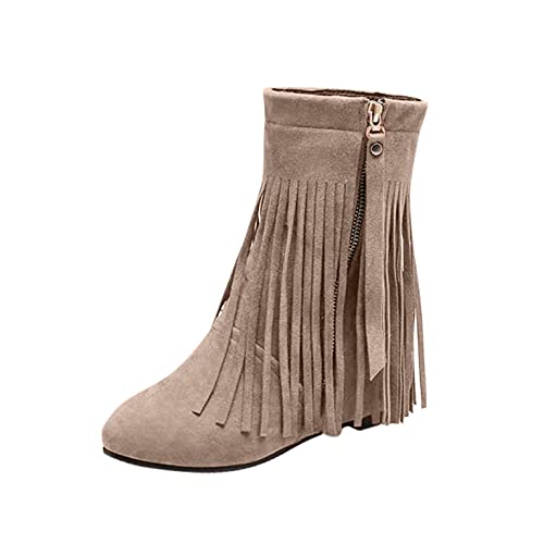 Celucke Stiefeletten mit Fransen Damen Flache Bequeme Schuhe Ankle Boots Wildleder Winterschuhe Winter Warme Damenschuhe Stiefel Celucke Stiefeletten mit Fransen Damen Flache Bequeme Schuhe Ankle Boots Wildleder Winterschuhe Winter Warme Damenschuhe Stiefel von Celucke