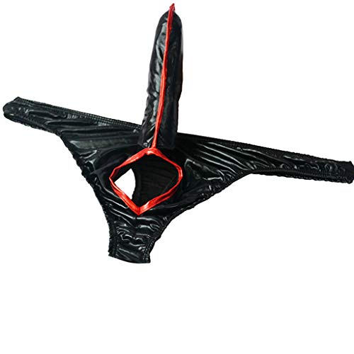 Celucke Strings Herren Elefanten Tangas Mini Slips Gay Tanga Männer Reizunterwäsche Bequeme Unterwäsche Reizwäsche Bikini String Höschen Erotische Wäsche (Schwarz, M) von Celucke