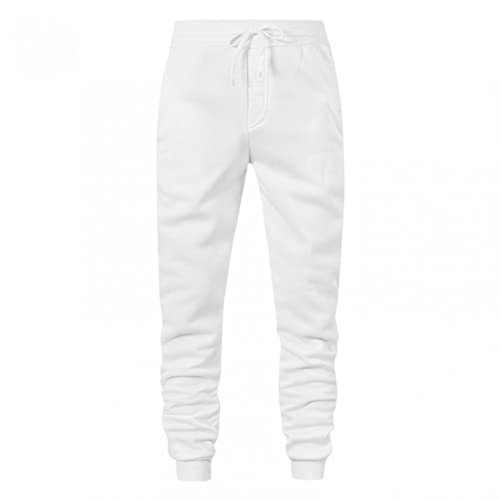 Celucke Sweathose Herren Lang Baumwolle Jogginghose Männer Trainingshose Regular Fit Gerade Pants Kordelzug Sporthose Freizeithosen Lose Jogger Sweatpants von Celucke