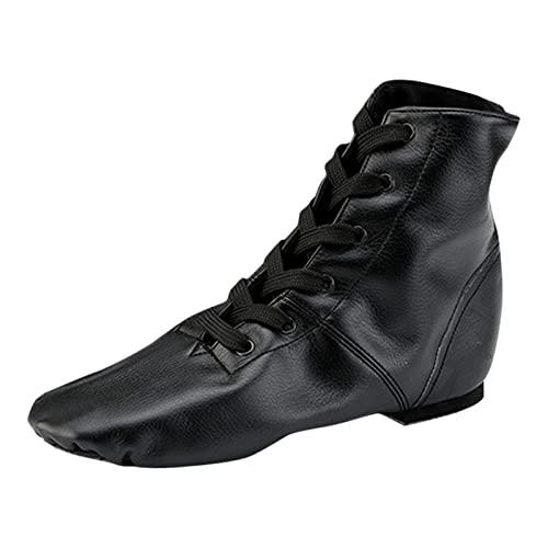 Celucke Tanzstiefel Canvas Jazzschuhe Ballettschuhe Tanzschuhe Damen Schnür Jazzschuh Segeltuch Tanz Flache Ballsaal Moderne Jazz Tanzstiefel für Mädchen Schnürschuhe Jazzschuh Tanzschuhe von Celucke