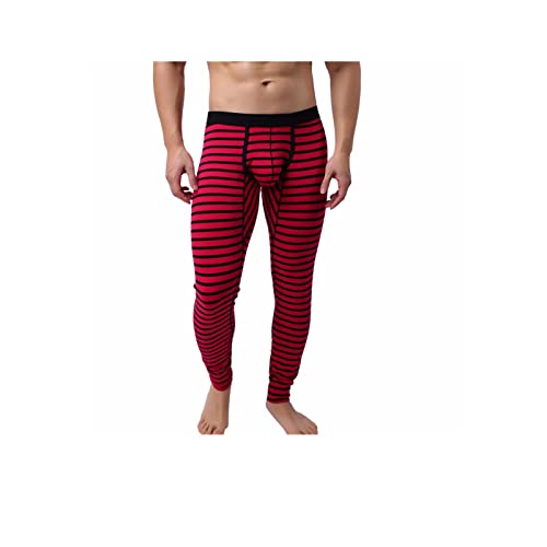 Celucke Thermounterhose Herren Lang Winter Thermo Unterhose Leggings Lange Hose aus Baumwolle Warme Thermohose Streifen Skiunterwäsche Funktionsunterwäsche von Celucke