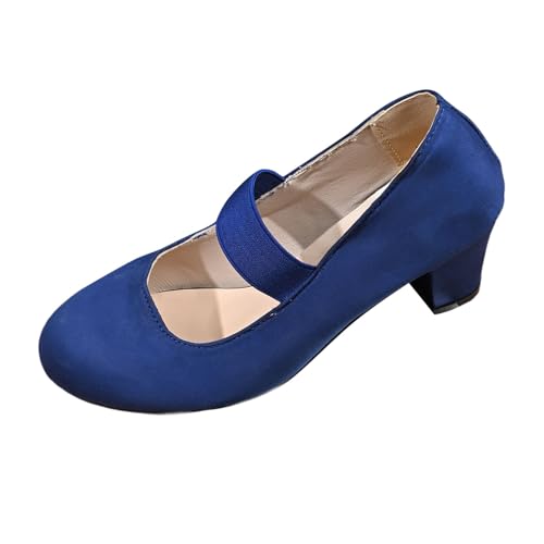 Celucke Trachtenschuhe Damen Pumps Elegant und Bequem Dirndl Schuhe Absatzschuhe Riemchen Trachten High Heels Tanzschuhe mit Absatz Festlich Damenschuhe für Oktoberfest von Celucke