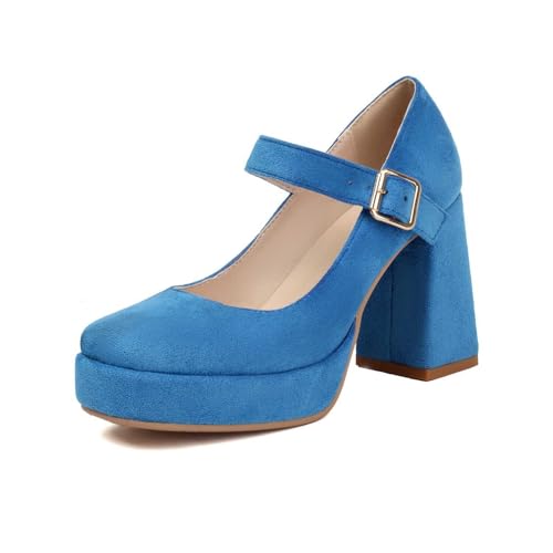 Celucke Trachtenschuhe Damen Pumps Elegant und Bequem Dirndl Schuhe Absatzschuhe Riemchen Trachten High Heels Tanzschuhe mit Absatz Festlich Damenschuhe für Oktoberfest von Celucke