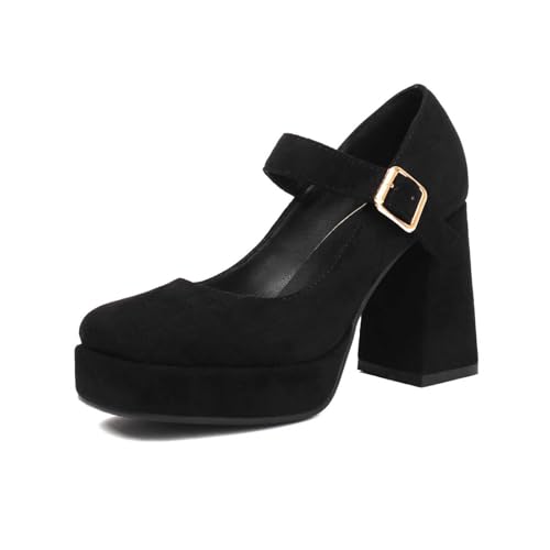 Celucke Trachtenschuhe Damen Pumps Elegant und Bequem Dirndl Schuhe Absatzschuhe Riemchen Trachten High Heels Tanzschuhe mit Absatz Festlich Damenschuhe für Oktoberfest von Celucke