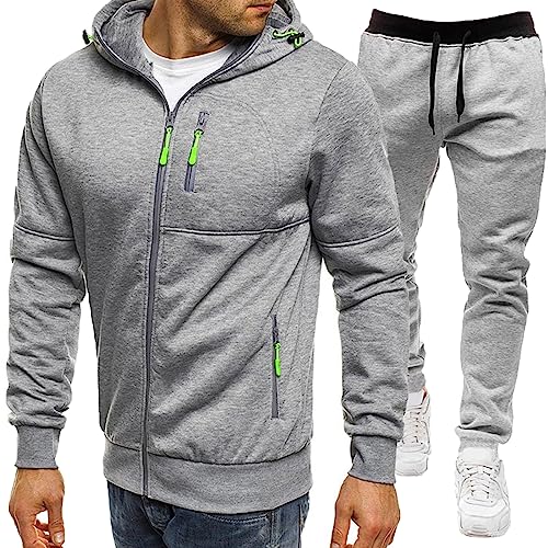 Celucke Trainingsanzug Herren Jogging Anzug Langarm Winter Warm Sporttraining Sets 2-teilig Laufanzug Jogginganzug Freizeit Gym Trainingsjacke Jogginghose von Celucke