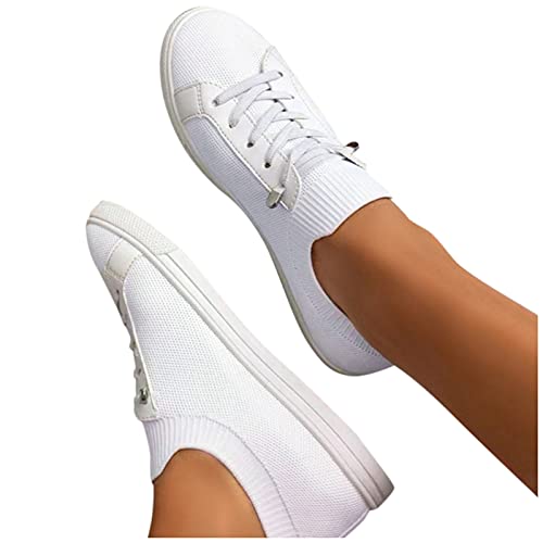 Celucke Turnschuhe Damen Sneaker Atmungsaktiv Leichte Flache Schuhe Sportschuhe Freizeitschuhe Trainer Fitnessschuhe Laufschuhe Schnürsenkel von Celucke