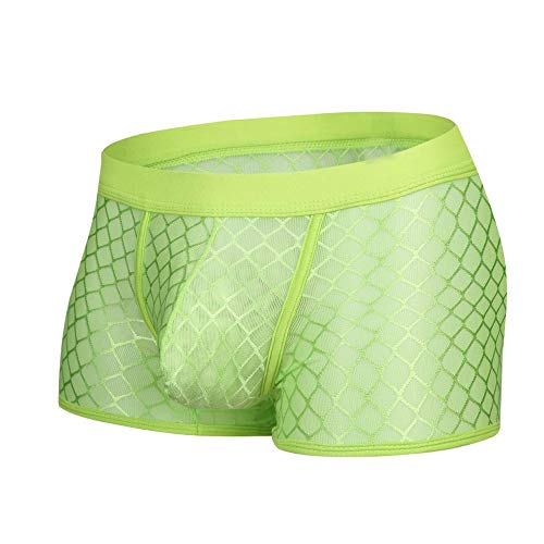 Celucke Unterwäsche Herren Transparent, Männer Niedrige Taille Mesh Boxer Beule Comfy Shorts Unterhose Unterwäsche von Celucke