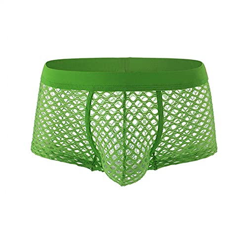 Celucke Unterwäsche Herren Transparent, Männer Niedrige Taille Mesh Boxer Beule Comfy Shorts Unterhose Unterwäsche von Celucke