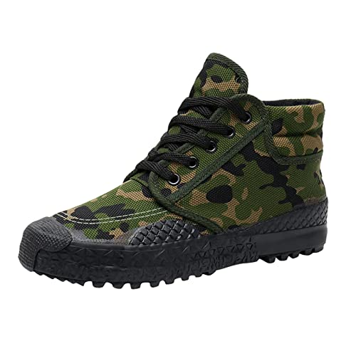 Celucke Wanderschuh Camouflage Befreiung Schuhe High Top Militärische Ausbildung Schuhe Verschleißfest Arbeit Versicherung Schuhe Herrenschuhe Atmungsaktiv Arbeitsschuh Bergschuh Outdoorschuh von Celucke